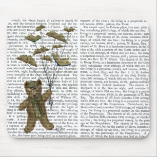 Beer met boekvlinders muismat