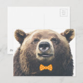 Beer met boog briefkaart (Voorkant / Achterkant)