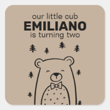 Beer met boog Stropdas, Stickers