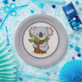 Beer met boomknuffelkaola papieren bordje (Feest)