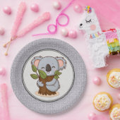 Beer met boomknuffelkaola papieren bordje (Feest)