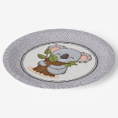 Beer met boomknuffelkaola papieren bordje (Gekanteld)