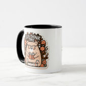 Beer met bril - "Overthink This" Quirk Journal Mok (Voorkant links)