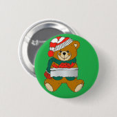 Beer met cadeaubon ronde button 5,7 cm (Voorkant /achterkant)