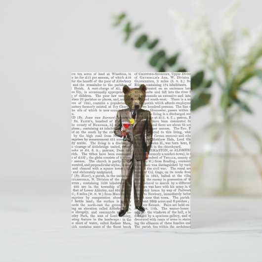 Beer met cocktail briefkaart (Staand voorkant)