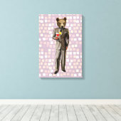 Beer met cocktail canvas afdruk (Insitu (Houten vloer))