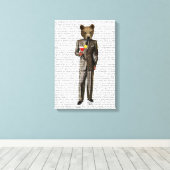 Beer met cocktail canvas afdruk (Insitu (Houten vloer))