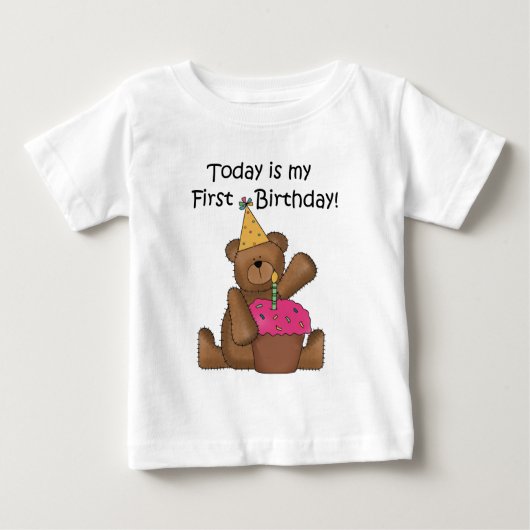 Beer met Cupcake 1st Birthday Tshirts en Gifts (Voorkant)