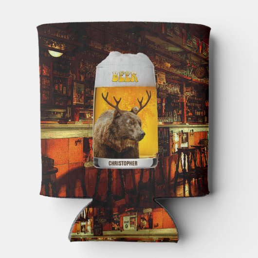 Beer met de Mok van de baarmoeder PoB - eigenaar k Blikjeskoeler (Achterkant)