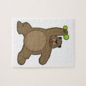 Beer met Dumbbell op Yoga Fitness Legpuzzel (Horizontaal)