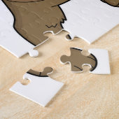 Beer met Dumbbell op Yoga Fitness Legpuzzel (Zijkant)