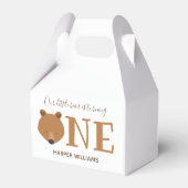 Beer met één dier op de eerste geboorte bedankdoosjes (Achterkant)