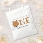 Beer met één dier op de eerste geboorte bedankzakje (Geknipt)