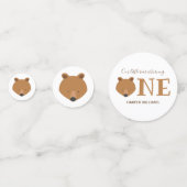 Beer met één dier op de eerste geboorte confetti (Voorkanten)