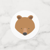 Beer met één dier op de eerste geboorte confetti (Kleine voorkant)