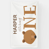 Beer met één dier op de eerste geboorte spandoek (Verticaal)