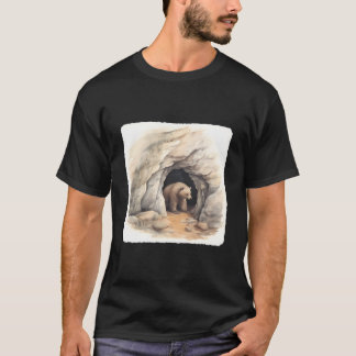 Beer Met Een Holenstijl Dieren Winterverblijfplaat T-shirt