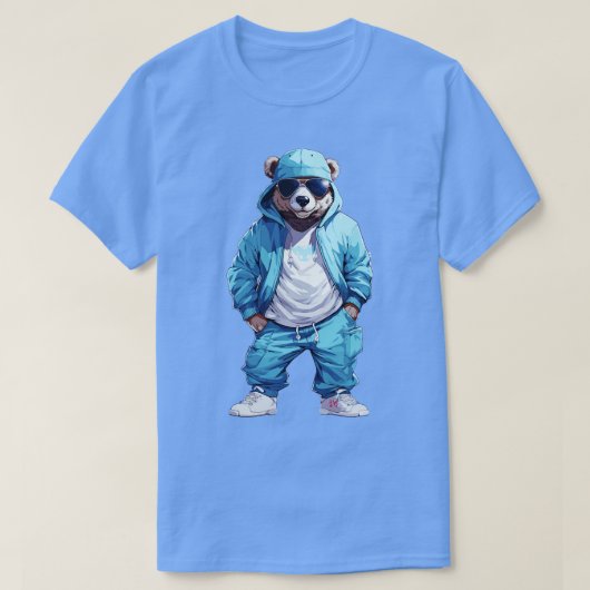 Beer met een honkbal pet t-shirt (Design voorkant)