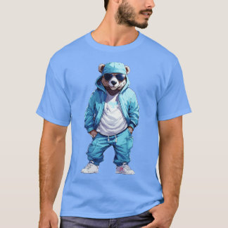 Beer met een honkbal pet t-shirt