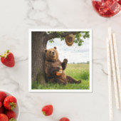 Beer Met een Pot Honing Servet (Insitu)