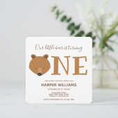 Beer met één proefdier van één geboorte kaart (Staand voorkant)