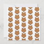 Beer met één Zilverdier eerste geboorte Kaart (Achterkant)