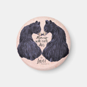 Beer met elkaar magneet