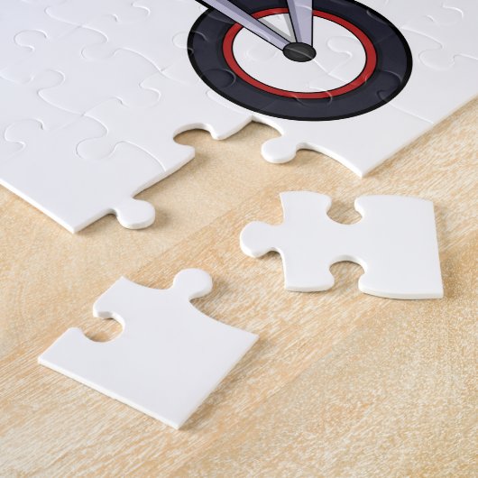 Beer met fiets en helm legpuzzel (Zijkant)