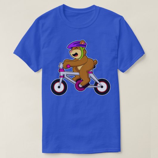 Beer met fietshelm t-shirt (Design voorkant)