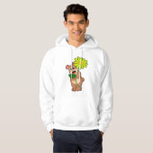 Beer met gele ventilator hoodie (Voorkant volledig)