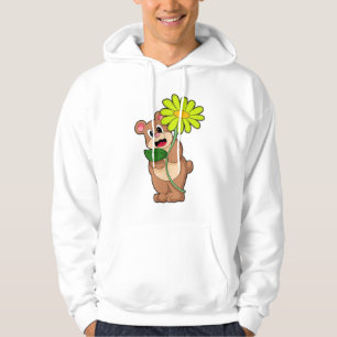 Beer met gele ventilator hoodie