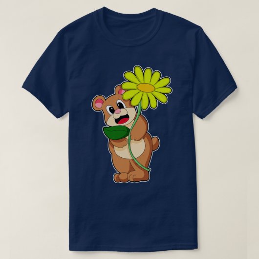 Beer met gele ventilator t-shirt (Design voorkant)
