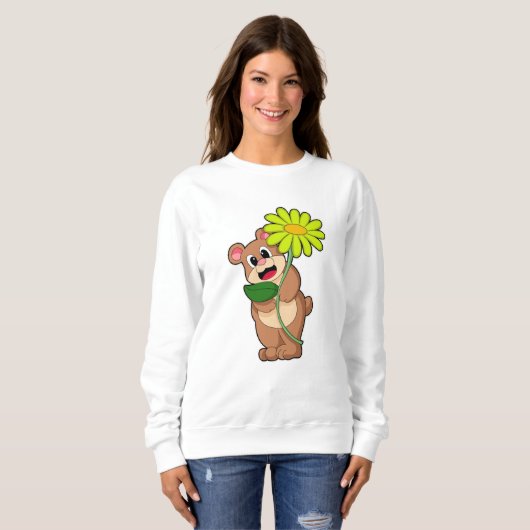 Beer met gele ventilator trui (Voorkant volledig)