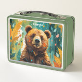 Beer met geschilderde achtergrond Kind (Achterkant)