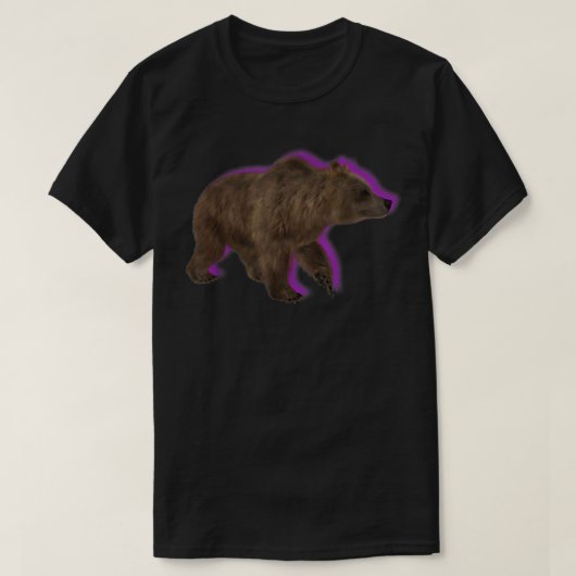 Beer met grizzly loopt t-shirt (Design voorkant)