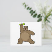 Beer met Hanteer bij Yoga Fitness Briefkaart (Staand voorkant)