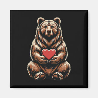 Beer met hart Valentijnsdag Schattig Valentijn Magneet
