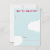 Beer met hartvormige ballon Valentijnse  Kaart (Achterkant)