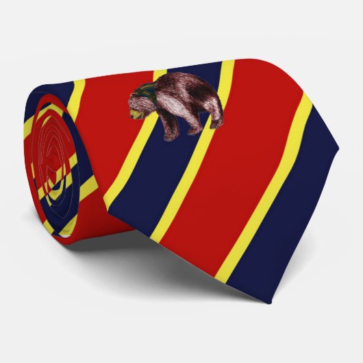 Beer met houtweddenband striped Stropdas (Opgerold)