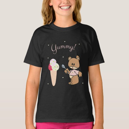 Beer met ijsje t-shirt (Voorkant)