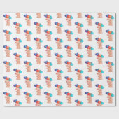 Beer met ik hou van jullie ballonnen cadeaupapier (Vlak)