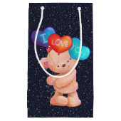 Beer met ik hou van jullie ballonnen klein cadeauzakje (Voorkant)