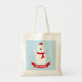 Beer met kerst met kerst Hallo Tote Bag