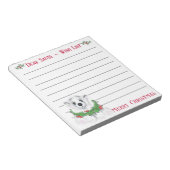 Beer met kerstaven, verlanglijstje voor kerstmis,  notitieblok (Schuin)