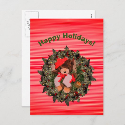 Beer met kerstfeestdag Briefkaart (Voorkant / Achterkant)