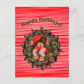 Beer met kerstfeestdag Briefkaart (Voorkant)