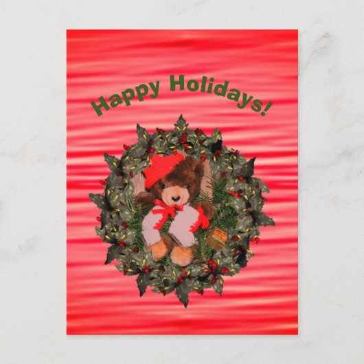 Beer met kerstfeestdag Briefkaart (Voorkant)