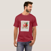 Beer met kerstkerstkerstkerststaarten t-shirt (Voorkant volledig)