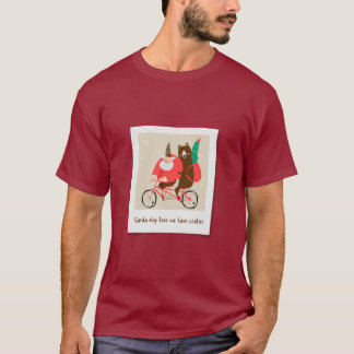 Beer met kerstkerstkerstkerststaarten t-shirt