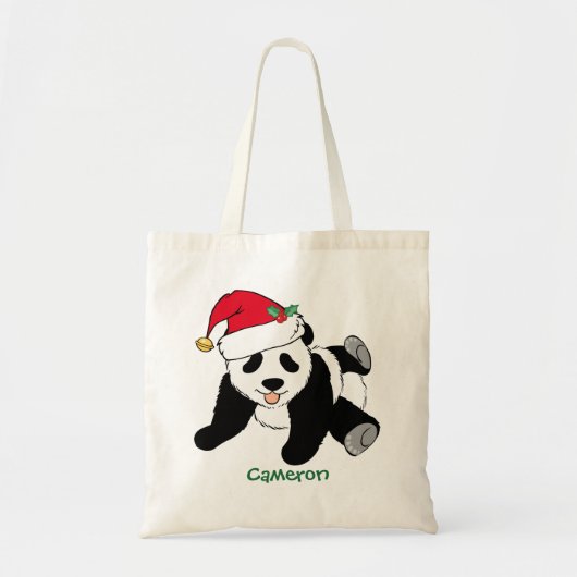 Beer met kerstmis in Santa Hat, aangepast Kind Tote Bag (Voorkant)